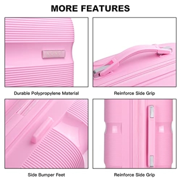 Kono Lightweight Carry On Luggage with Spinner Wheels