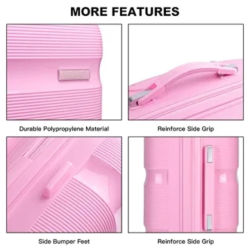 Kono Lightweight Carry On Luggage with Spinner Wheels