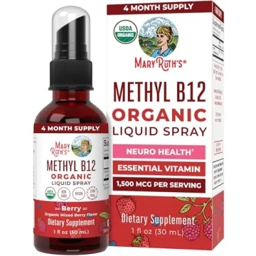 MaryRuth's Organic B12 Spray - Vegan, Non-GMO, Gluten-Free Energy Boost
