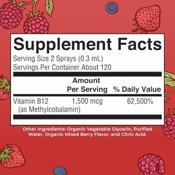 Vegan B12 Spray for Energy & Nervous System Support