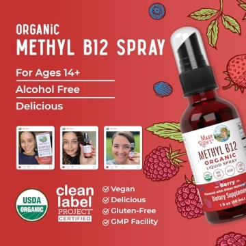 Vegan B12 Spray for Energy & Nervous System Support