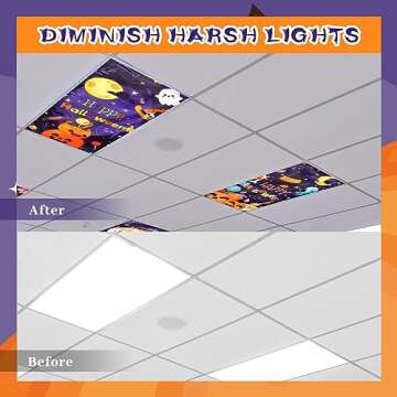 Hortsun Halloween Fluorescent Light Covers – 4 Pack