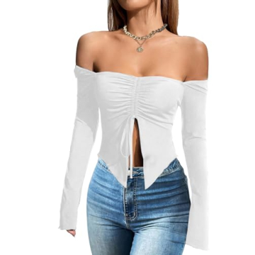 Stylish Remidoo Off Shoulder Crop Top for Women