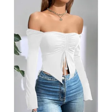 Stylish Remidoo Off Shoulder Crop Top for Women