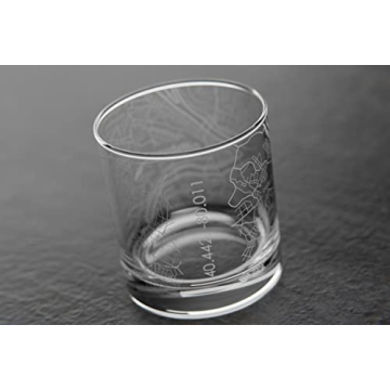 Well Told Engraved Pittsburgh Map Whiskey Glass Gift