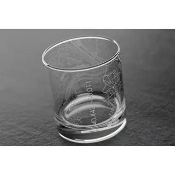 Well Told Engraved Pittsburgh Map Whiskey Glass Gift