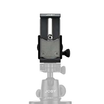 Joby GorillaPod 5K GripTight Mount PRO Kit, Aluminum Flexible Tripod Stand and BallHead 5K with Locking Phone Mount, Easy Landscape or Portrait Mode, Supports up to 5kg (11lb), Black (JB01830-BWK)