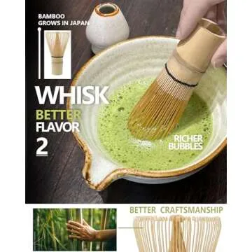 Taruzil Natural Bamboo Matcha Whisk Set - Ideal Gifts