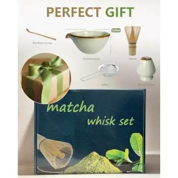 Taruzil Natural Bamboo Matcha Whisk Set - Ideal Gifts