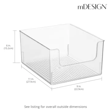 mDesign Modern Organizer Bin Set of 2 for Home Storage