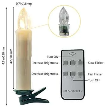 Gedengni 4in LED Taper Candles with Remote Control for Elegance