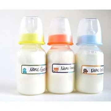 Self-Laminating Waterproof Kids Name Labels for Bottles