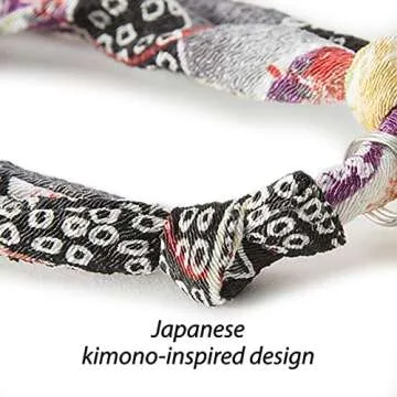 Necoichi Chirimen Hanabi Fireworks Cat Collar Gray