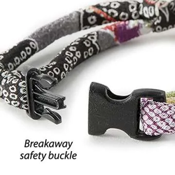 Necoichi Chirimen Hanabi Fireworks Cat Collar Gray