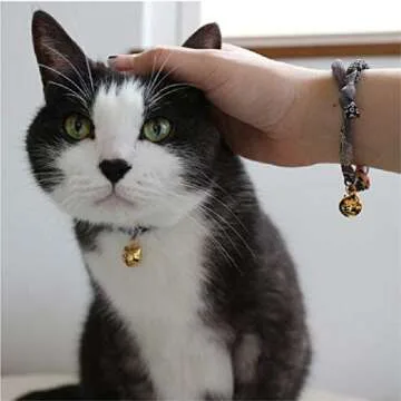 Necoichi Chirimen Hanabi Fireworks Cat Collar Gray