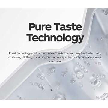 SPURCYCLE - "Catch Up Water Bottle|22 Ounces. Purist Water Bottle with MoFlo Cap, Resists Stains & Tastes Better. Flexible Bicycle Bottle. Don't Forget to Hydrate.