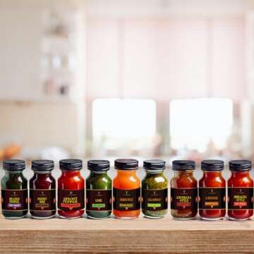 Hot Sauce Gift Sets - Hot Sauce Variety Pack, Hot Sauce Sampler, 24 Mini Hot Sauce Bottles, Hot Sauce Gift Sets For Men |Hot Sauce Collection Gift Set, Food Gifts For Men, Women |Hot Sauce Gift Sets