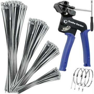 WCT322 Stainless Steel Cable Tie Gun for 12mm Width Ties, Multi-Purpose Use