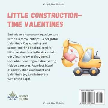 V is for Valentine: A fun book about love and construction trucks (Construction Truck Search-and-Fin...