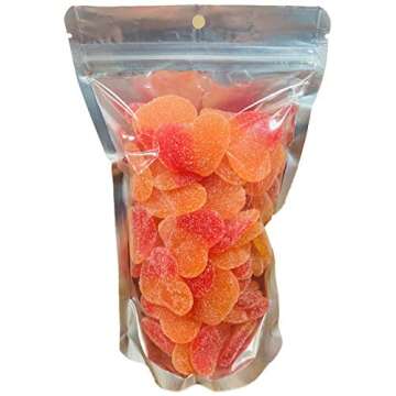 Candy Retailer Gummy Peach Hearts – Heart-Shaped Fruity Gummies, 1 Lb