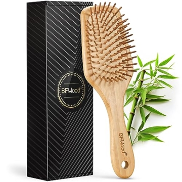 BFWood Bamboo Paddle Hairbrush for Eco-Friendly Hair Care