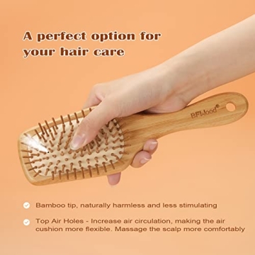 BFWood Bamboo Paddle Hairbrush for Eco-Friendly Hair Care