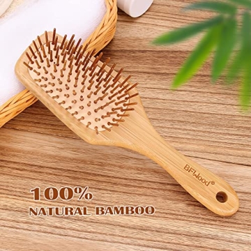 BFWood Bamboo Paddle Hairbrush for Eco-Friendly Hair Care