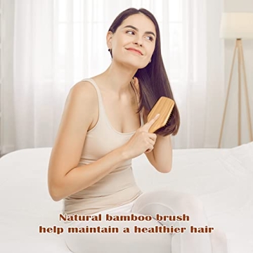 BFWood Bamboo Paddle Hairbrush for Eco-Friendly Hair Care