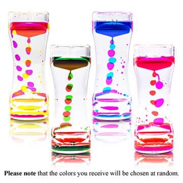 Super Z Outlet Liquid Motion Bubbler for Sensory Play, Fidget Toy, Children Activity, Desk Top, Assorted Colors (4 Pack)