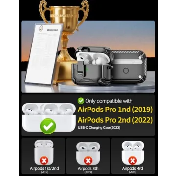 Stylish AirPods Pro Case with Phone Stand & Cleaning Kit