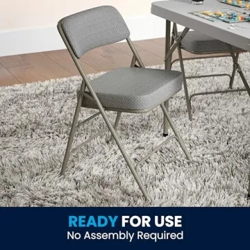 Flash Furniture Hercules Folding Chair 300-lb Capacity Gray