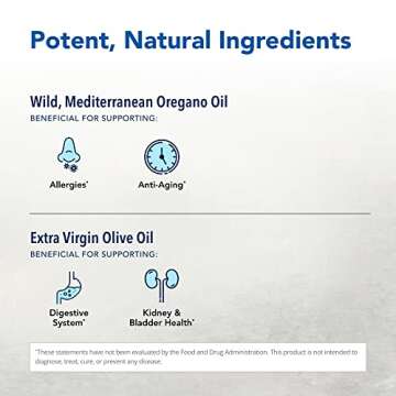 NORTH AMERICAN HERB & SPICE Oreganol P73-120 Softgels - Immune System Support - Unprocessed, Vegan Friendly Wild Oregano - Mediterranean Source - Non-GMO - 120 Servings