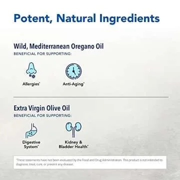 NORTH AMERICAN HERB & SPICE Oreganol P73-120 Softgels - Immune System Support - Unprocessed, Vegan Friendly Wild Oregano - Mediterranean Source - Non-GMO - 120 Servings