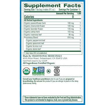 Traditional Medicinals Cup of Calm Herbal Tea 16-Count