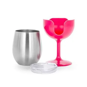 Stylish Stainless Steel Wine Tumblers for Camping and Gifting