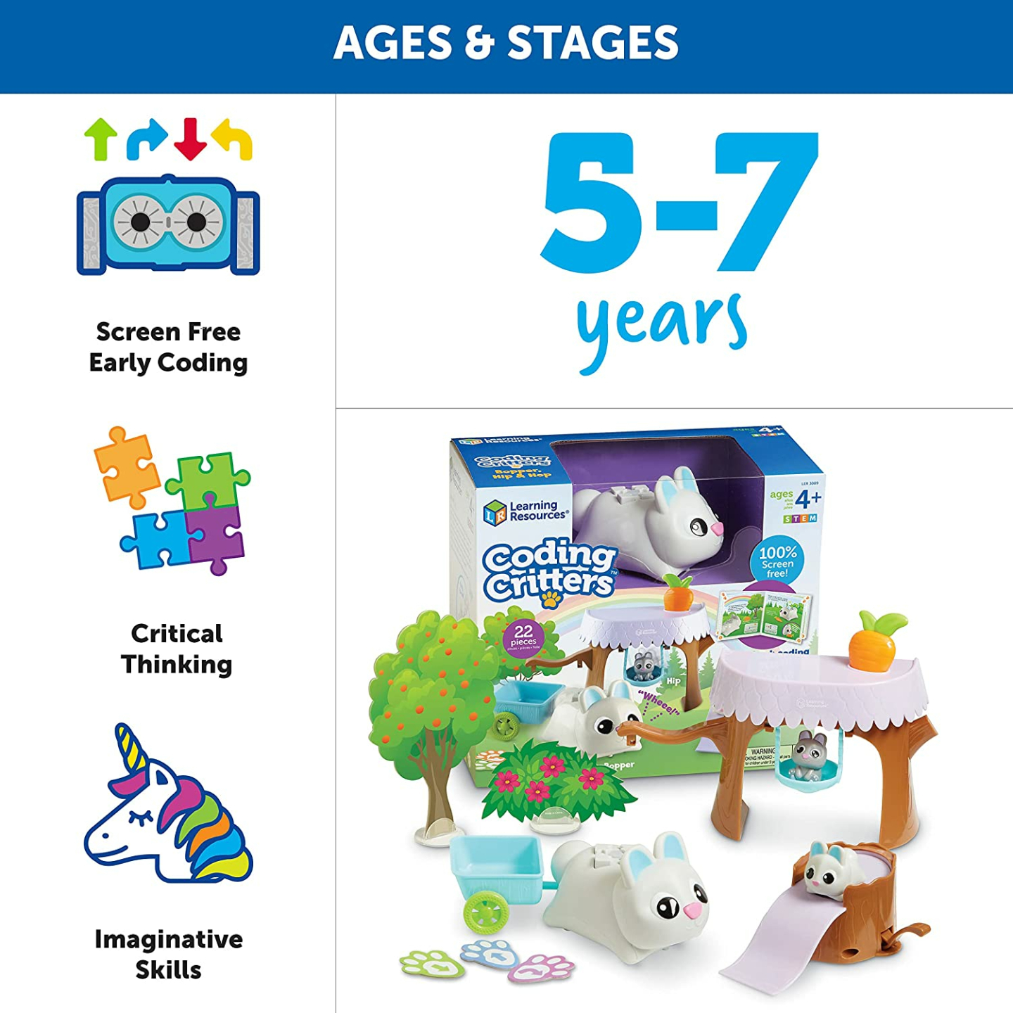 Coding Critters Bopper - 22 Piece Screen-Free Toy