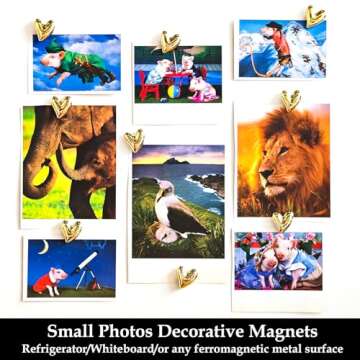 Janvelle 20PCS Gold Refrigerator Magnets Love Heart Magnets for Fridge Cute Decorative Magnetic Stickers 0.79in Small Home Kitchen Magnet Set Lovely Color Decoration for Office Whiteboard