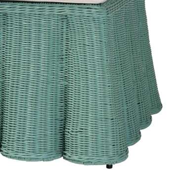Stylish Bali & Pari Palm Bohemian Rattan Ottoman