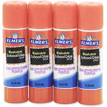 Elmer's Disappearing Purple Glue Sticks - 4 Pack