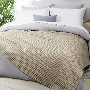 PHF Cotton Waffle Weave Blanket - King/Cal King Size Comfort