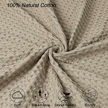 PHF Cotton Waffle Weave Blanket - King/Cal King Size Comfort