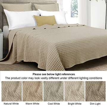 PHF Cotton Waffle Weave Blanket - King/Cal King Size Comfort