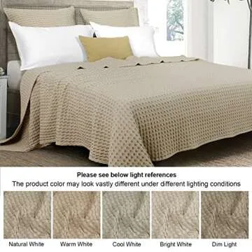 PHF Cotton Waffle Weave Blanket - King/Cal King Size Comfort