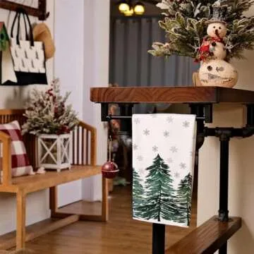 ARKENY Christmas Kitchen Towels Set of 2 for Festive Kitchen Decor