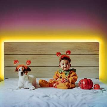 Phopollo LED Strip Lights 65.6ft Color Changing DIY with Remote