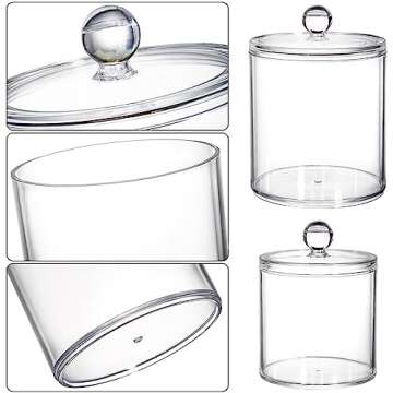 YOUEON Acrylic Apothecary Jars - 6 Pack for Stylish Storage
