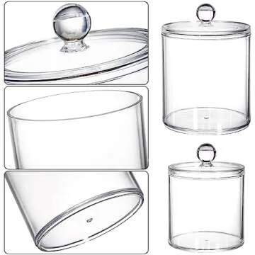 YOUEON Acrylic Apothecary Jars - 6 Pack for Stylish Storage