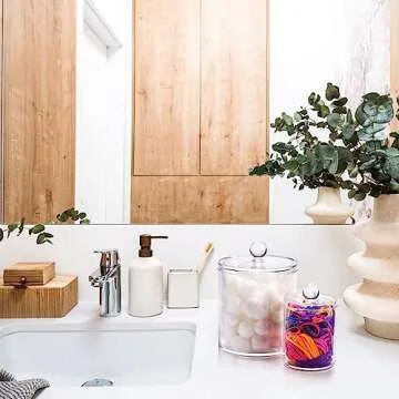 YOUEON Acrylic Apothecary Jars - 6 Pack for Stylish Storage