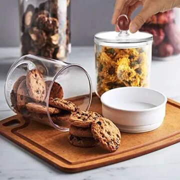 YOUEON Acrylic Apothecary Jars - 6 Pack for Stylish Storage