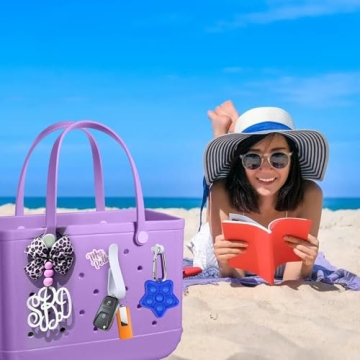 Mity rain 4Pcs Hooks Set Accessories for Bogg Bag, Key Holder for Bogg Bags Original X Large, Insert Charm Carabiner Keychain Compatible with Bogg Bag Beach Tote Bag